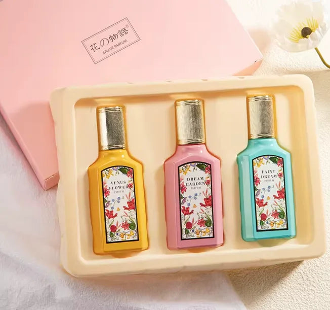 Women’s Perfume Gift Set 90ML (3x30ML) – Floral Fruity Chypre Eau de Parfum | Fresh & Long-Lasting Fragrance for Women | Elegant Gift Box