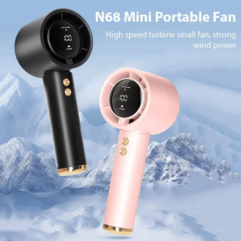 Mini Handheld Fan USB Rechargeable – Portable High-Speed Cooling Fan for Travel, Outdoor & Daily Use