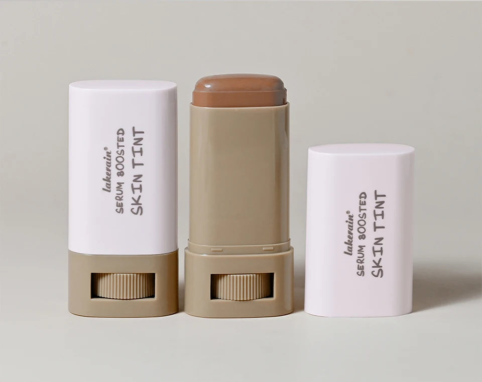 Skin Tint Stick – Waterproof Tinted Serum Foundation Balm | Nourishing Face Contour & Lightweight Makeup Stick for Natural Glow