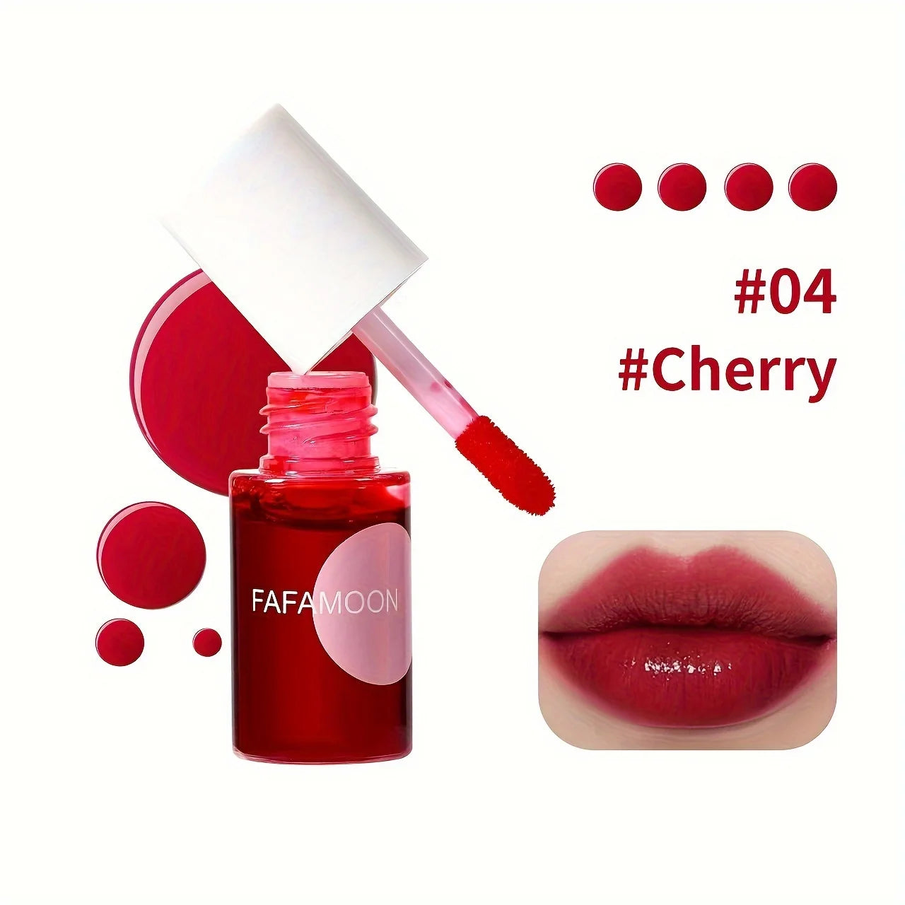 Fruity Lip Tint Water Gloss (4 Colors) – Moisturizing Waterproof Liquid Lipstick | Non-Sticky, High Pigment & Long-Lasting Shine