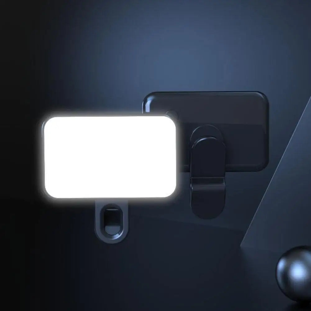 Portable Mini LED Selfie Light | 3 Modes Adjustable Brightness – Rechargeable Clip-On Fill Light for Phone & Laptop