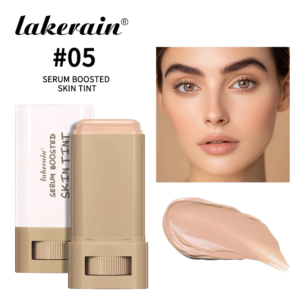 Skin Tint Stick – Waterproof Tinted Serum Foundation Balm | Nourishing Face Contour & Lightweight Makeup Stick for Natural Glow