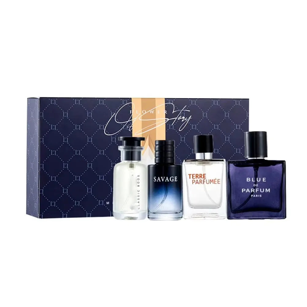 4Pcs Set Luxury Brand Perfume Men Cologne Parfums Homme Gift Box  100ml Perfumes Masculinos Natural Floral Fruity Scent Spray