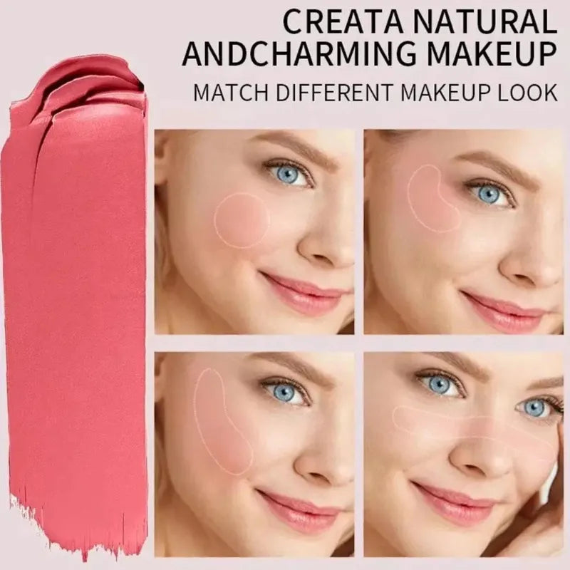 Melting Cream Blush & Highlighter – Soft Matte & Pearlescent Glow | Hydrating Cream Makeup for Cheeks & Lips (2-in-1)