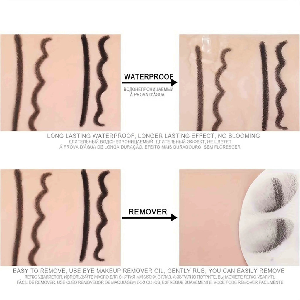 Waterproof Gel Eyeliner Pen Set (5 PCS) ✨ | Smooth, Smudge-Proof & Long-Lasting