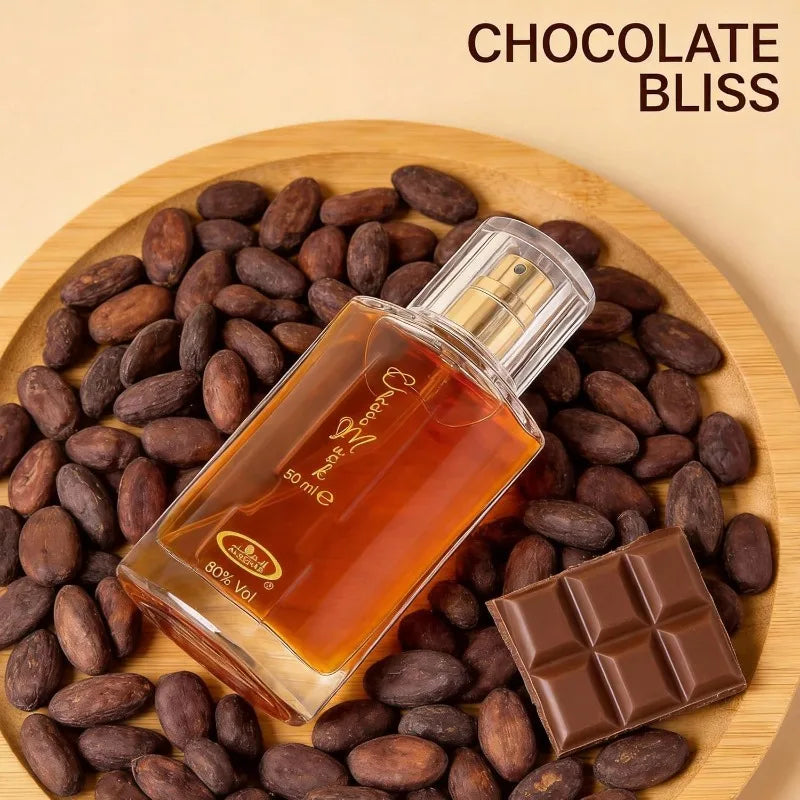 Al-Rehab Choco Musk Marshmallow Pistacho Eau de Parfum Spray 50ML Lasting Aromatic Gourmand Fragrance Perfume Pheromones Cologne