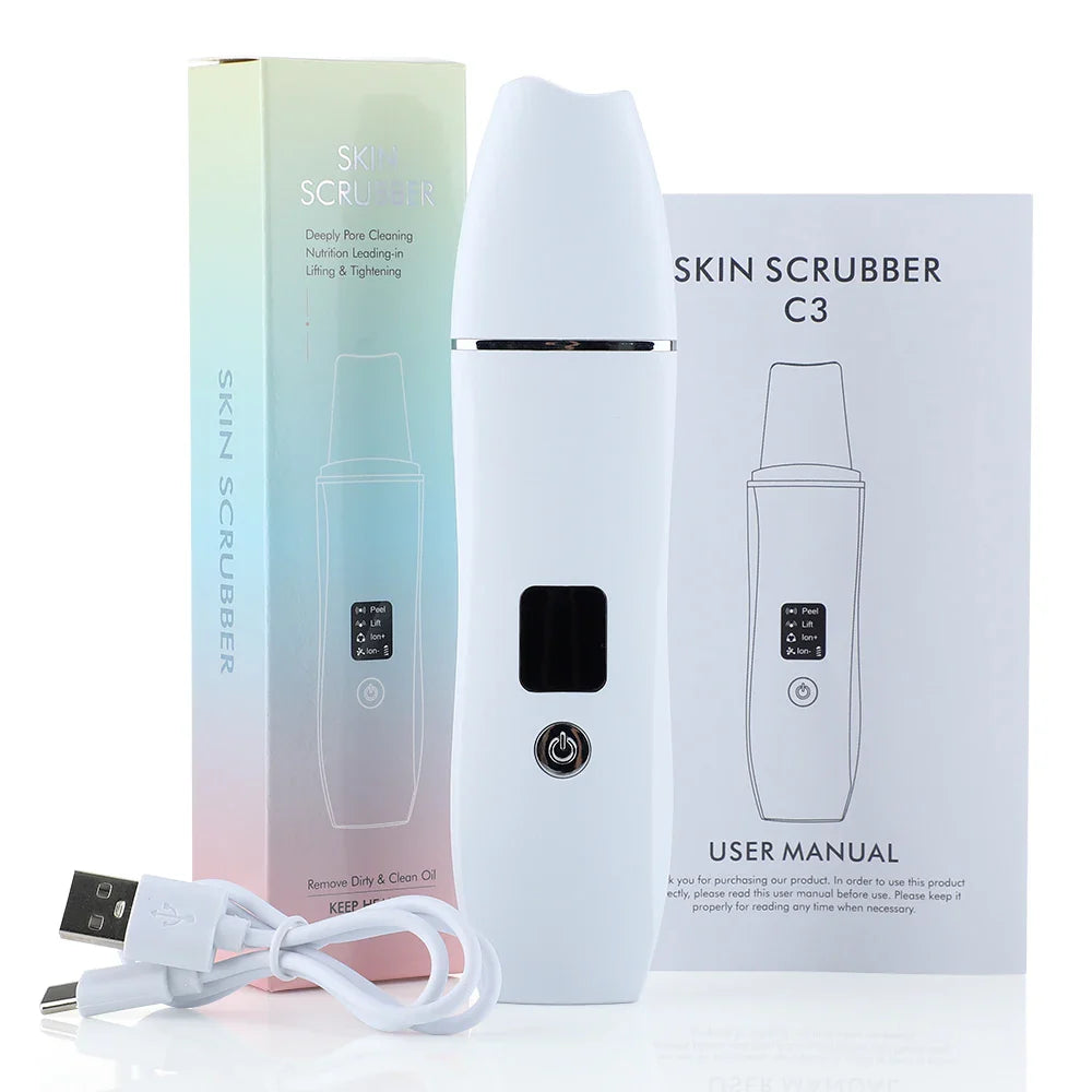 Ultrasonic Skin Scrubber ✨ | Deep Pore Cleansing & Blackhead Remover 💖