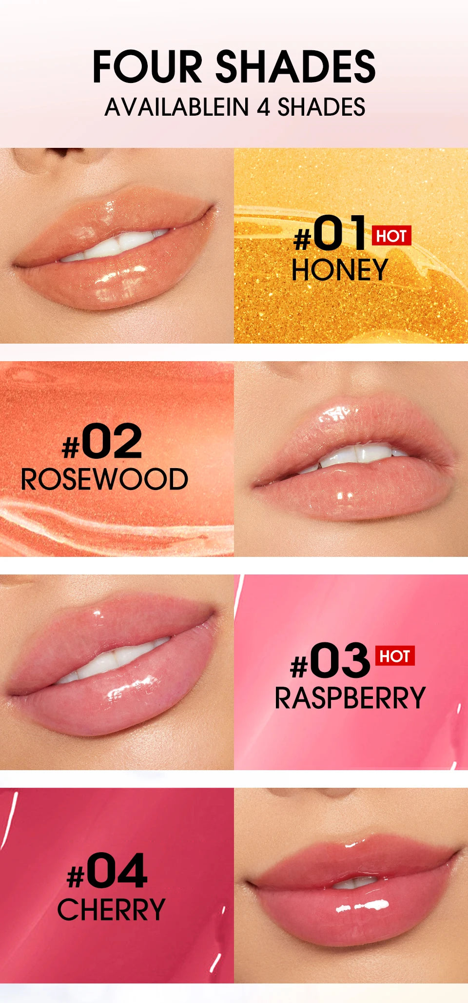 O.TWO.O Lip Oil Gloss | Hydrating Plumping Lip Balm – Non-Sticky, Glossy Shine & Natural Tint