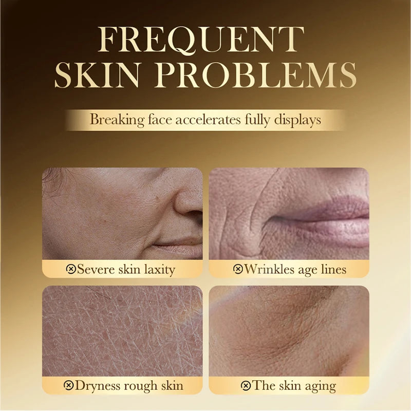 SADOER Golden Collagen Face Mask | Hydrating Anti-Aging Sheet Mask for Wrinkles & Radiant Skin