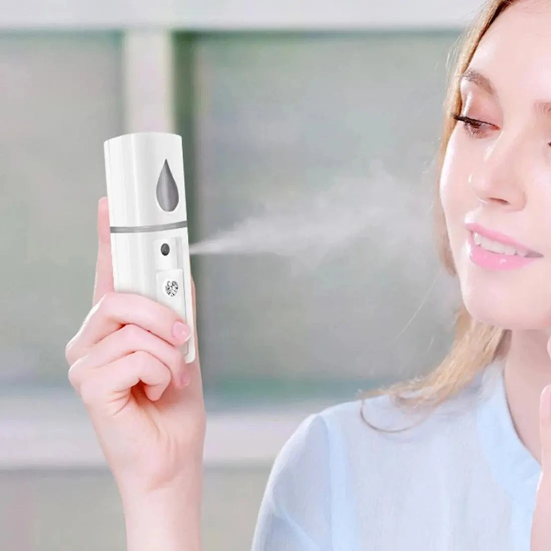 Nano Facial Mister Portable Spray | Hydrating Mini Mist Sprayer with Mirror – Refresh & Moisturize Skin Anytime
