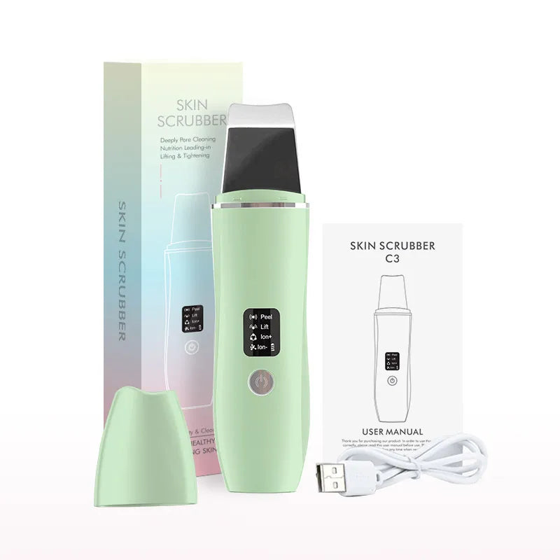 Ultrasonic Skin Scrubber ✨ | Deep Pore Cleansing & Blackhead Remover 💖