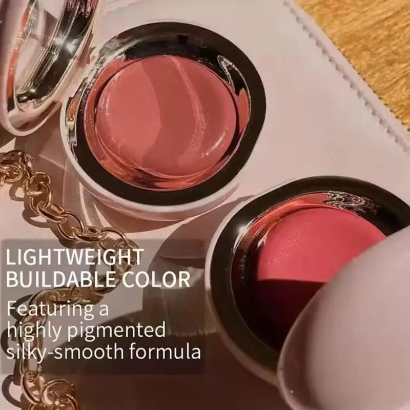 Melting Cream Blush & Highlighter – Soft Matte & Pearlescent Glow | Hydrating Cream Makeup for Cheeks & Lips (2-in-1)