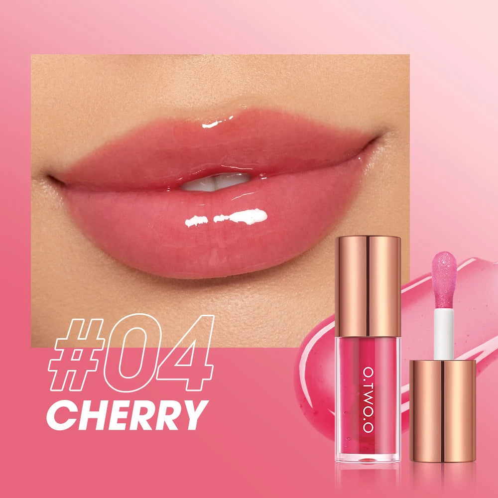 O.TWO.O Lip Oil Gloss | Hydrating Plumping Lip Balm – Non-Sticky, Glossy Shine & Natural Tint