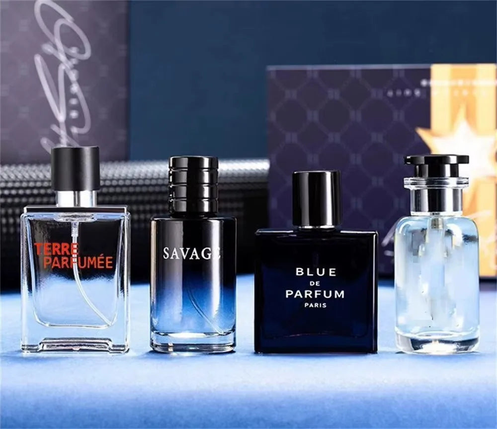 4Pcs Set Luxury Brand Perfume Men Cologne Parfums Homme Gift Box  100ml Perfumes Masculinos Natural Floral Fruity Scent Spray