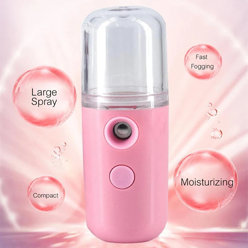 Nano Mister 30ml Portable Facial Sprayer | USB Rechargeable Mini Face Humidifier for Instant Skin Hydration