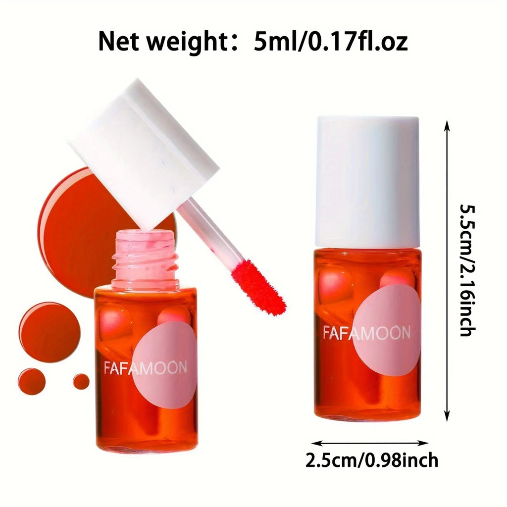Fruity Lip Tint Water Gloss (4 Colors) – Moisturizing Waterproof Liquid Lipstick | Non-Sticky, High Pigment & Long-Lasting Shine