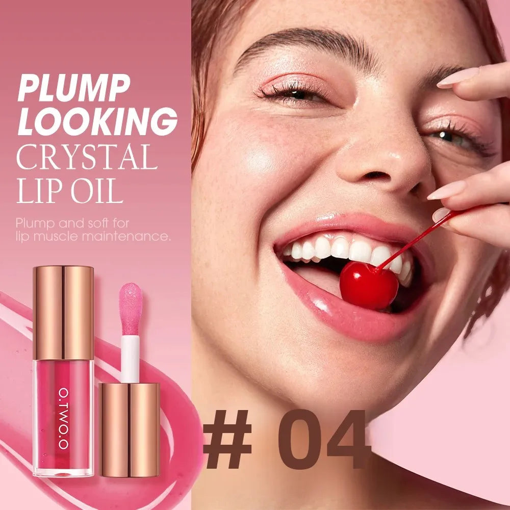 O.TWO.O Lip Oil Gloss | Hydrating Plumping Lip Balm – Non-Sticky, Glossy Shine & Natural Tint