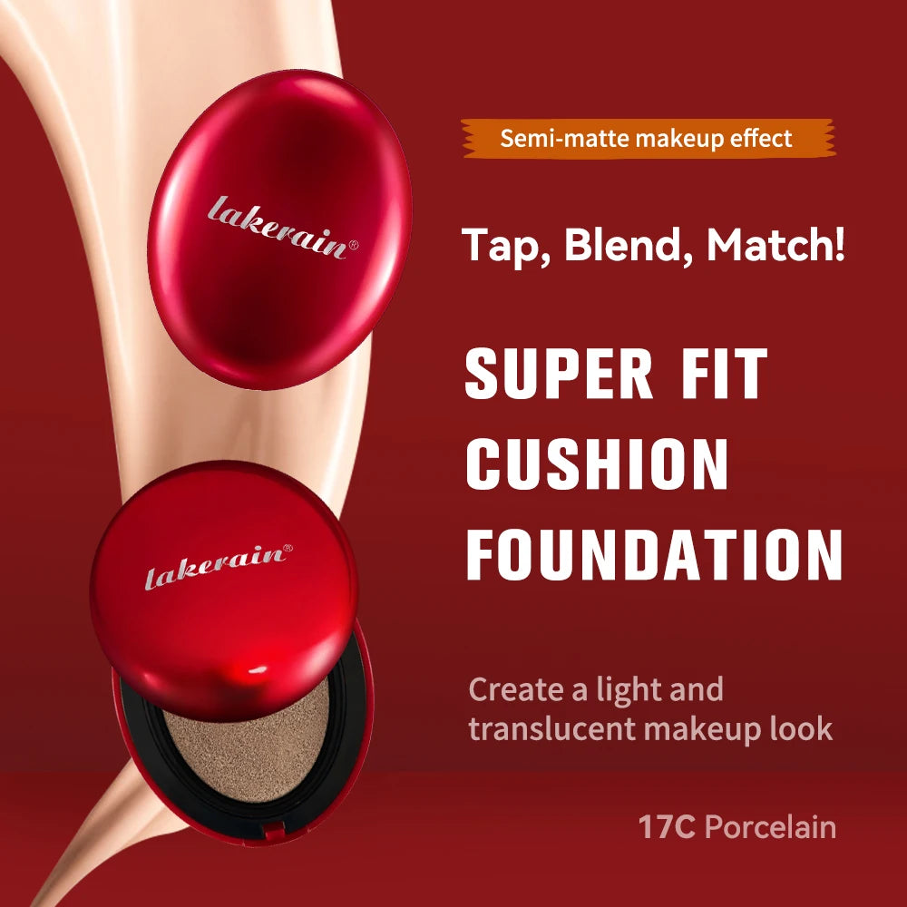 Sunscreen Cushion Foundation SPF | Full Coverage Waterproof Long-Lasting Concealer Cushion Makeup