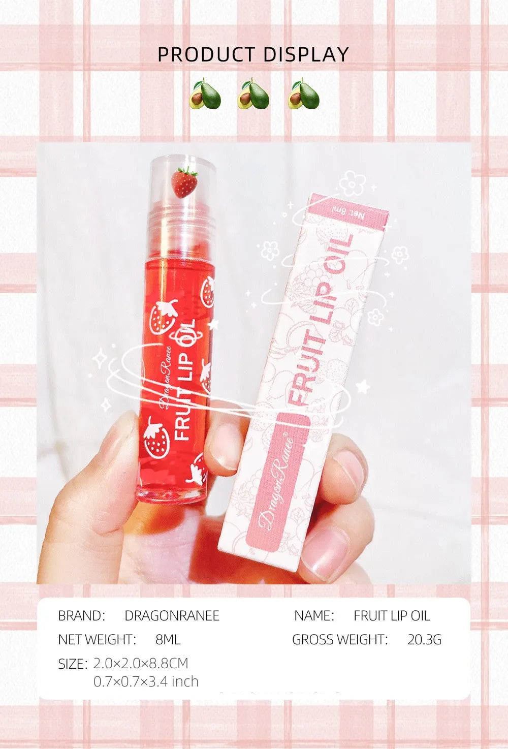 Natural Fruit Lip Oil – Soft, Glossy & Moisturizing Lip Care