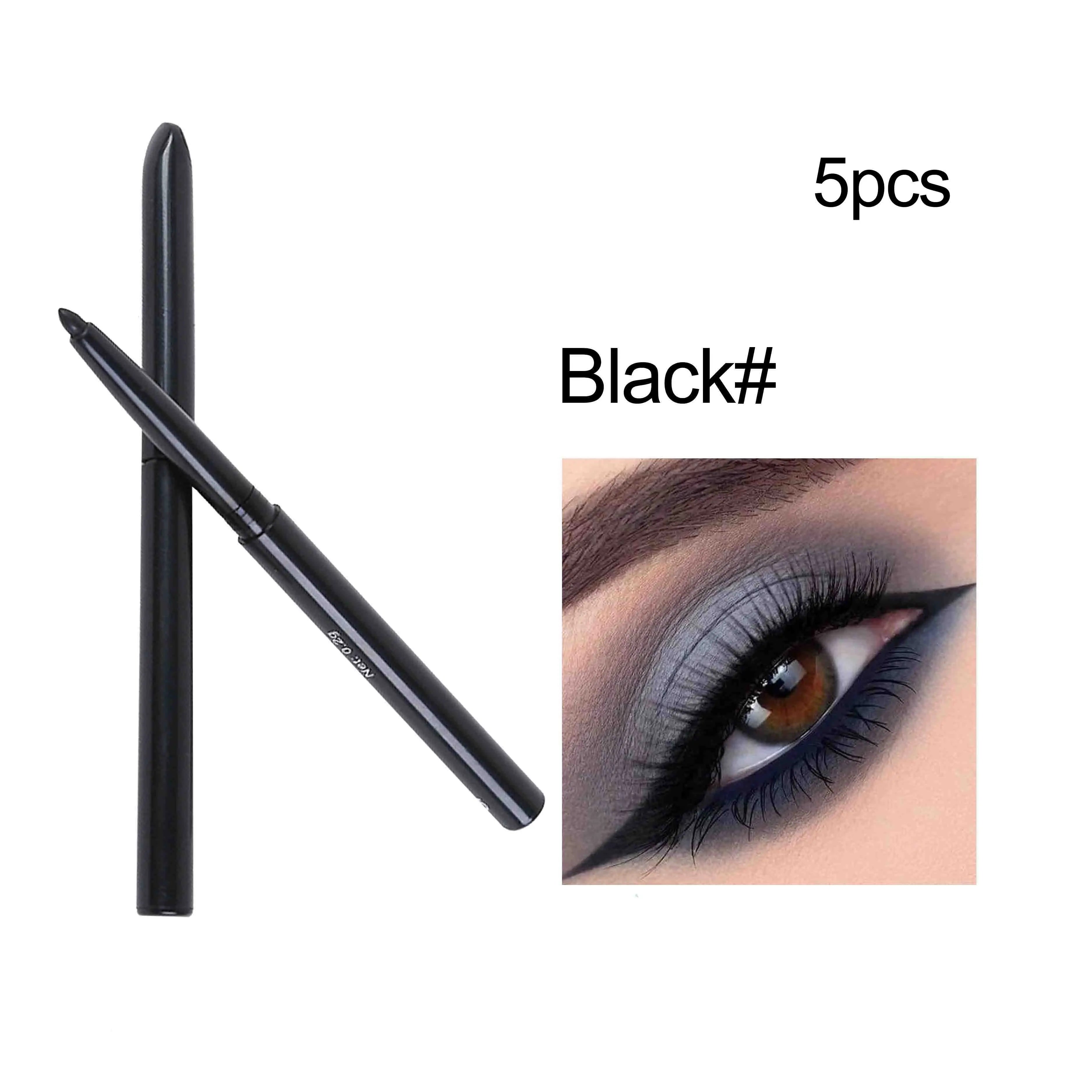 Waterproof Gel Eyeliner Pen Set (5 PCS) ✨ | Smooth, Smudge-Proof & Long-Lasting