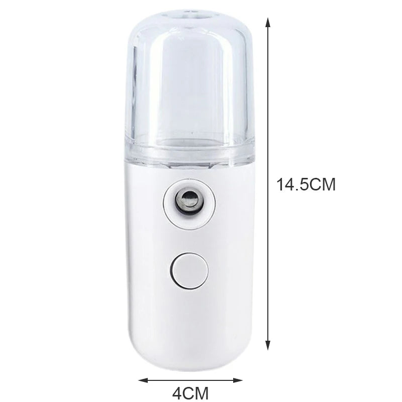 Nano Mister 30ml Portable Facial Sprayer | USB Rechargeable Mini Face Humidifier for Instant Skin Hydration