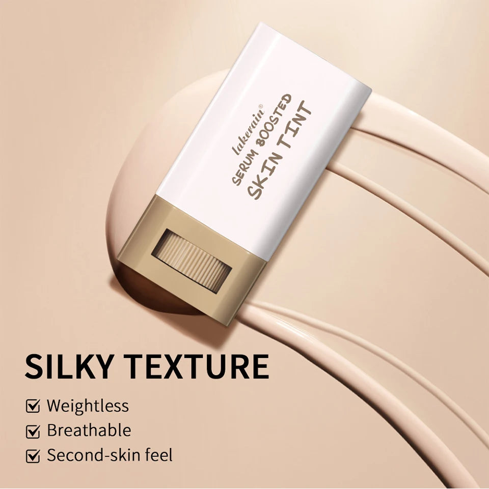 Skin Tint Stick – Waterproof Tinted Serum Foundation Balm | Nourishing Face Contour & Lightweight Makeup Stick for Natural Glow