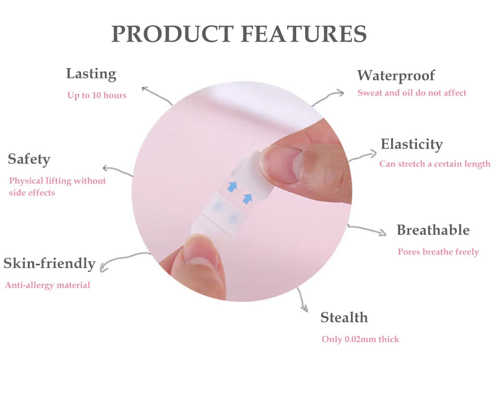 V-Shape Face Lift Tape – Invisible Anti-Wrinkle & Skin Tightening Adhesive Patches (40/120 PCS)