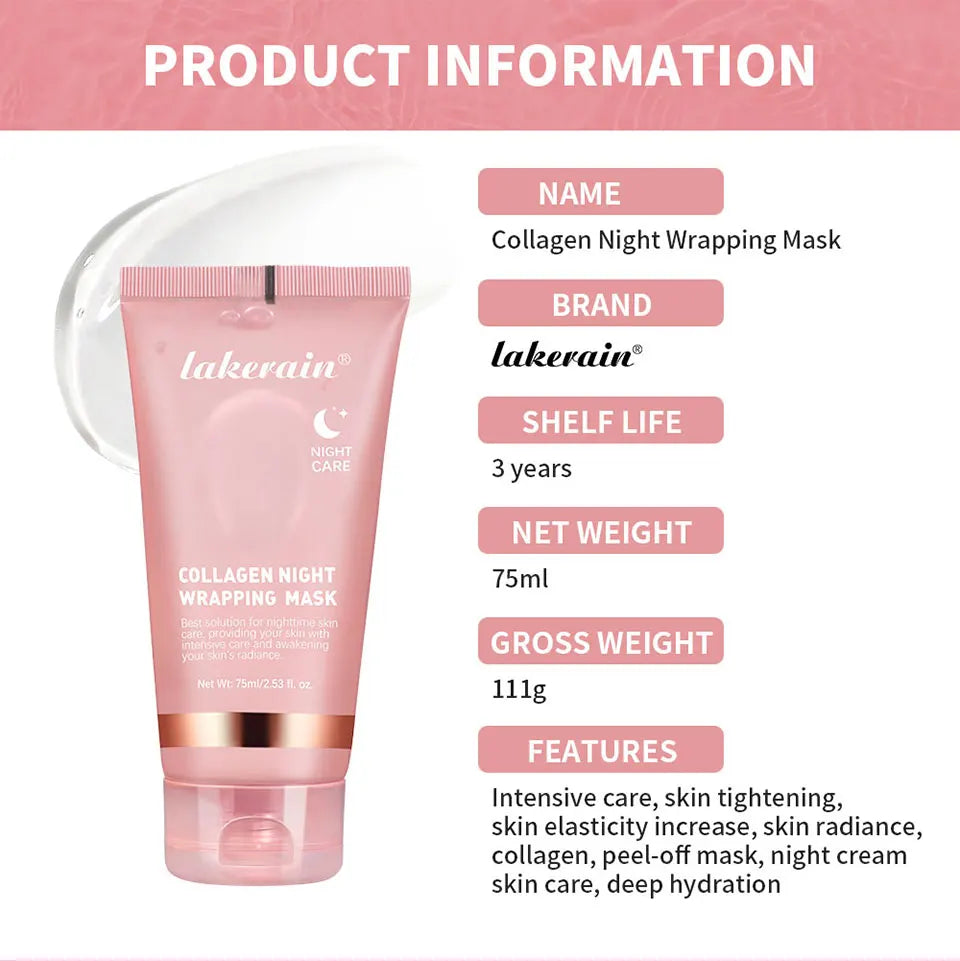 Korean Deep Collagen Peel-Off Mask | Overnight Lifting & Anti-Wrinkle Face Mask for Firm, Glowing Skin