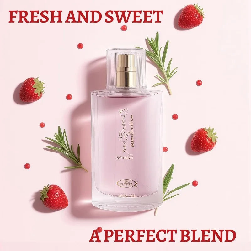 Al-Rehab Choco Musk Marshmallow Pistacho Eau de Parfum Spray 50ML Lasting Aromatic Gourmand Fragrance Perfume Pheromones Cologne