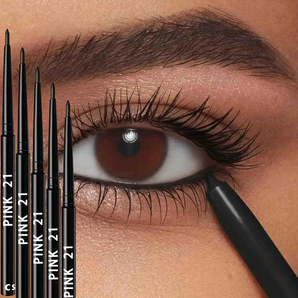 Waterproof Gel Eyeliner Pen Set (5 PCS) ✨ | Smooth, Smudge-Proof & Long-Lasting