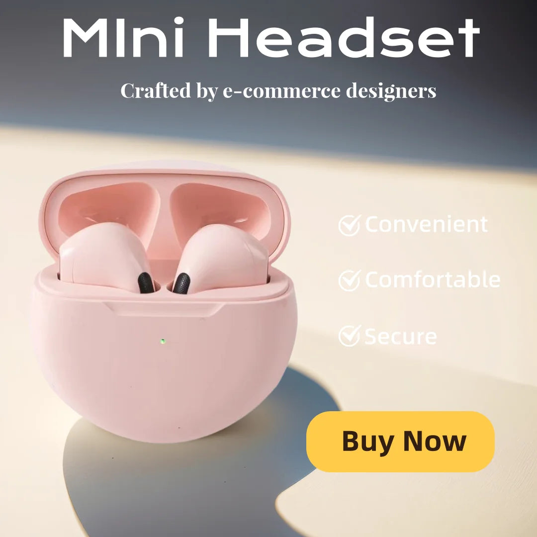 Stylish Bluetooth Wireless Headphones – HiFi Sound Earphones for Music & Calls