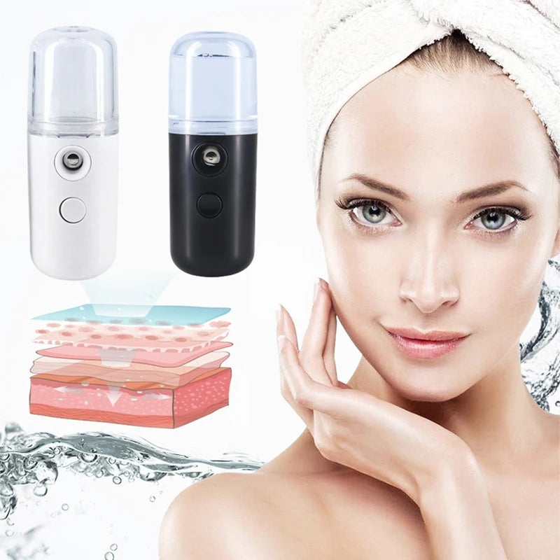 Nano Mister 30ml Portable Facial Sprayer | USB Rechargeable Mini Face Humidifier for Instant Skin Hydration