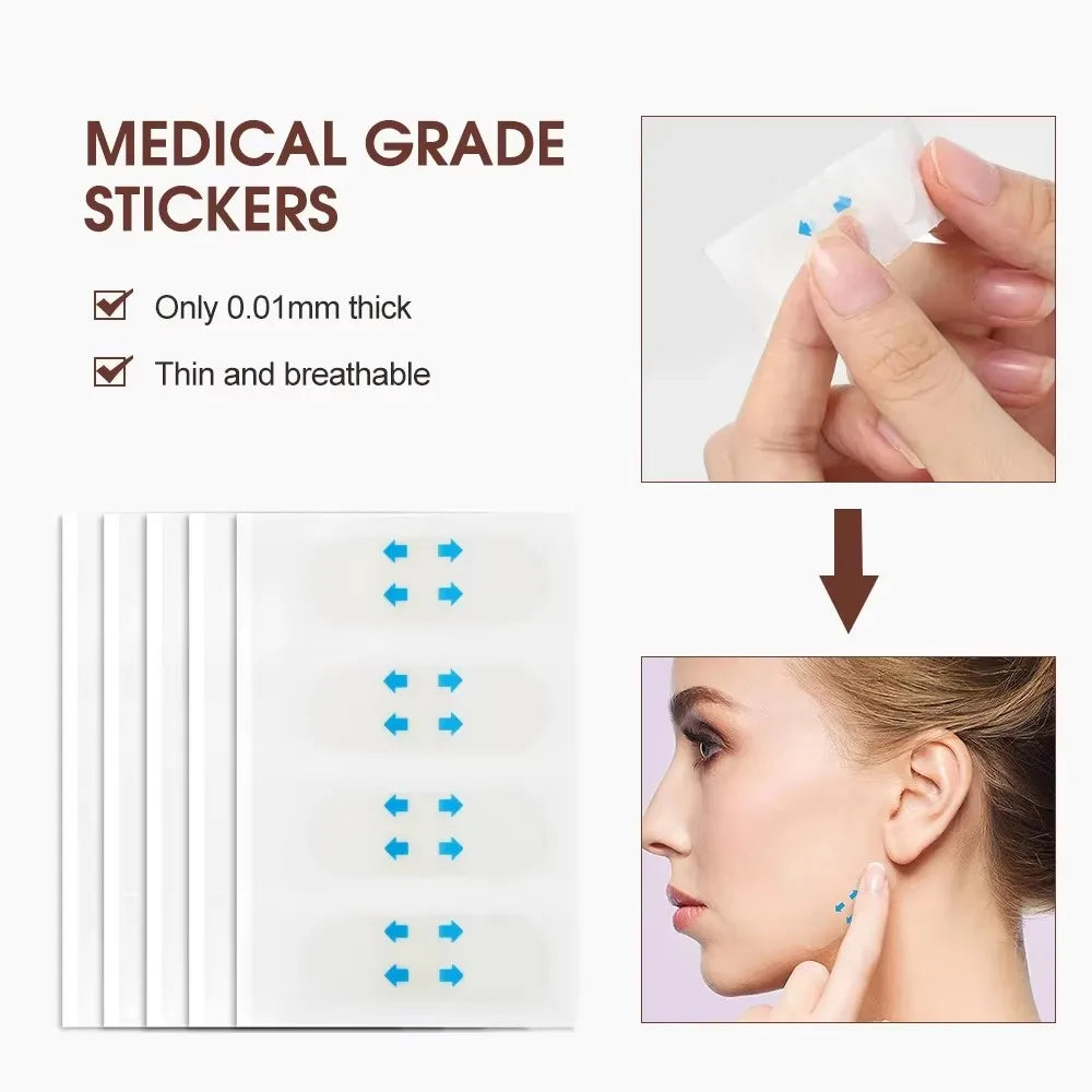 V-Shape Face Lift Tape | Invisible Instant Lifting & Anti-Wrinkle Skin Tightening Patches (40/120 PCS)