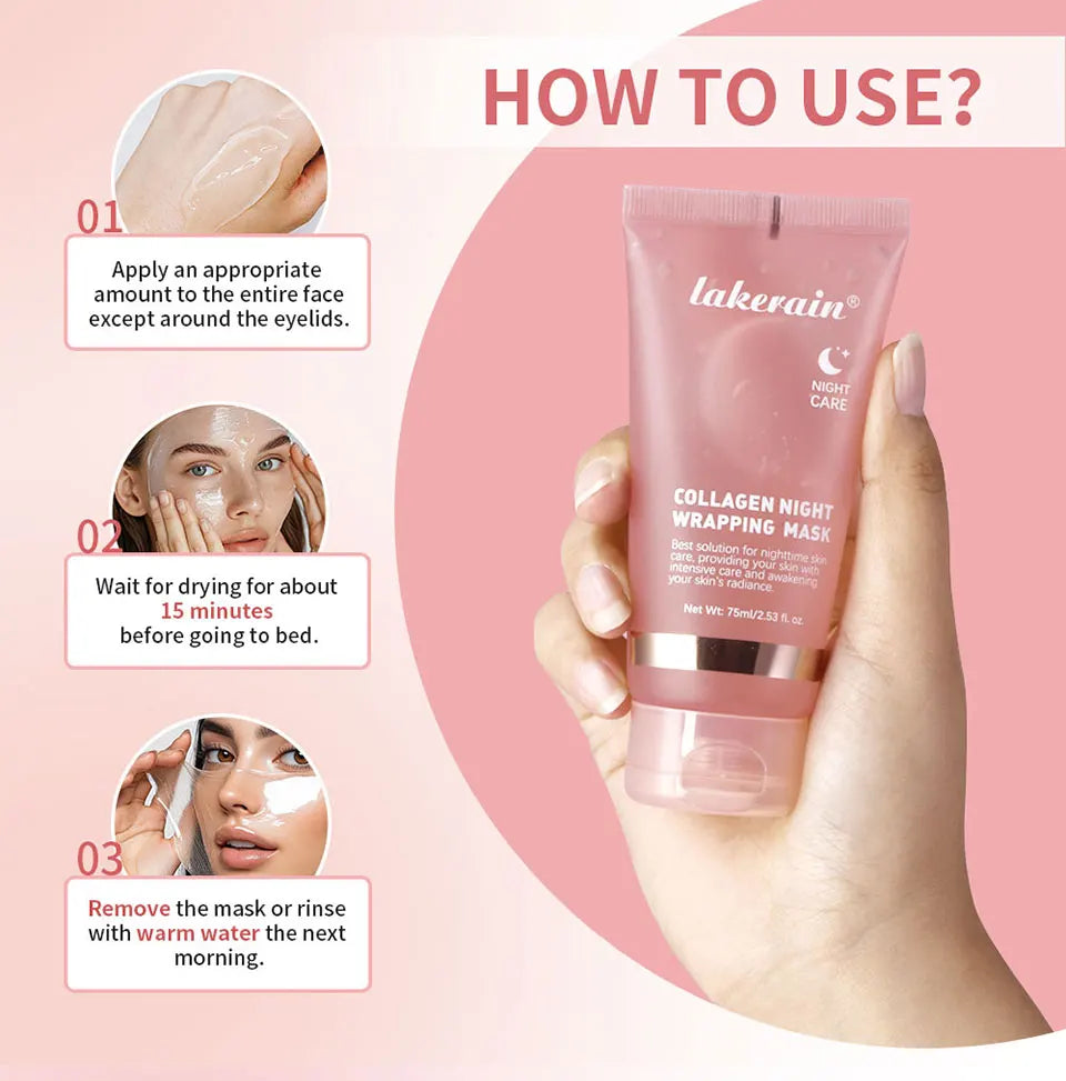 Korean Deep Collagen Peel-Off Mask | Overnight Lifting & Anti-Wrinkle Face Mask for Firm, Glowing Skin