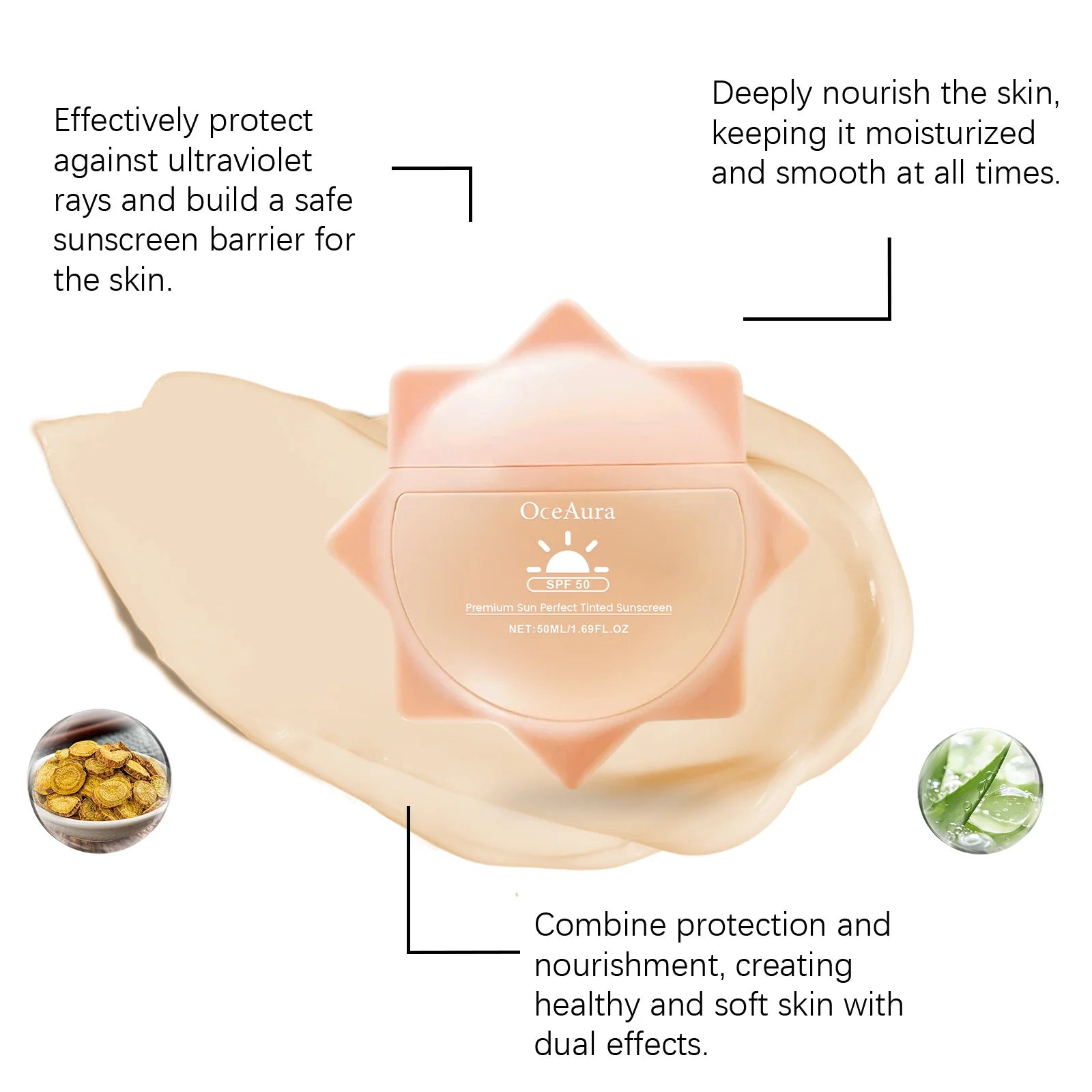SPF 50+ Sunscreen for Face & Body – UV Protection, Oil Control & Deep Moisturizing Sunblock Cream