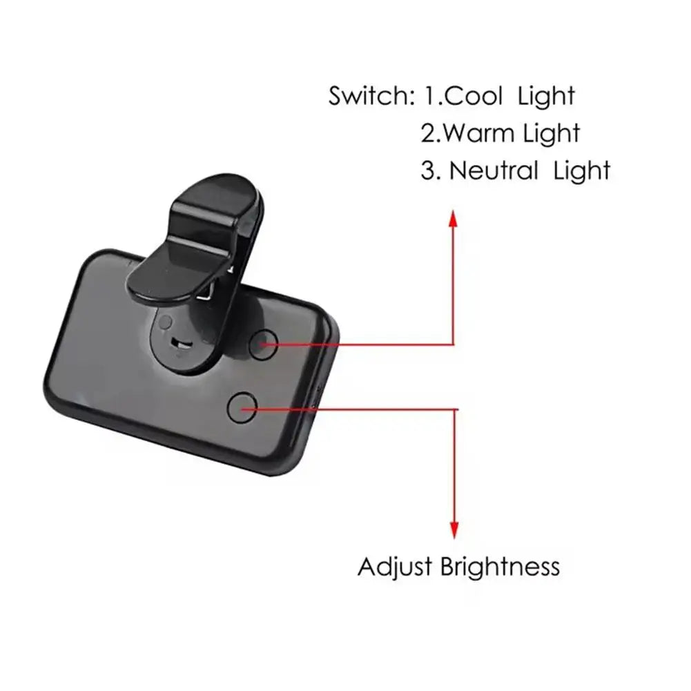 Portable Mini LED Selfie Light | 3 Modes Adjustable Brightness – Rechargeable Clip-On Fill Light for Phone & Laptop