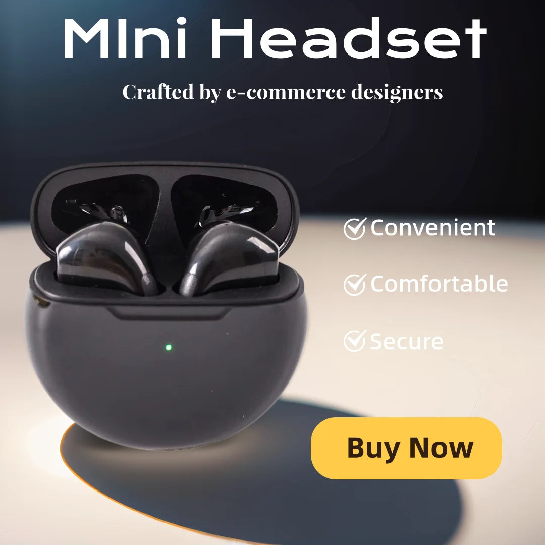 Stylish Bluetooth Wireless Headphones – HiFi Sound Earphones for Music & Calls