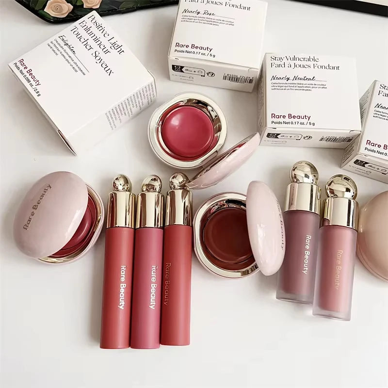 Melting Cream Blush & Highlighter – Soft Matte & Pearlescent Glow | Hydrating Cream Makeup for Cheeks & Lips (2-in-1)