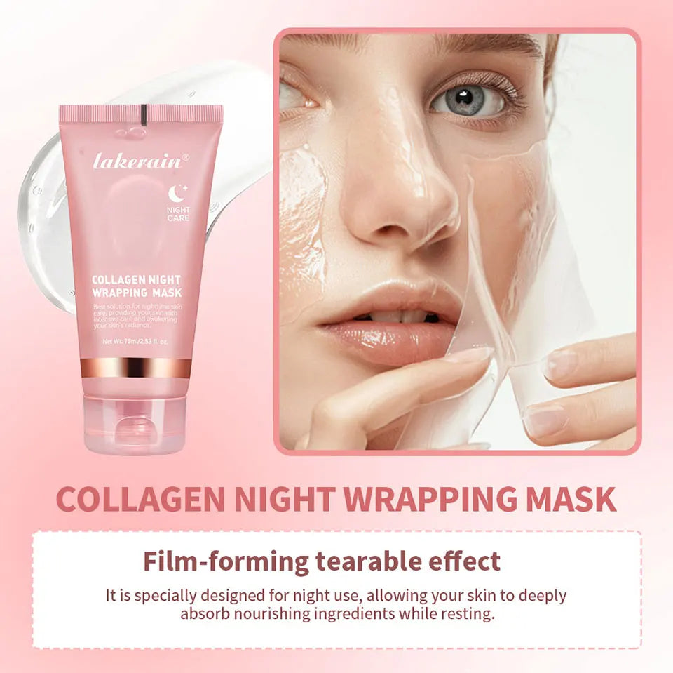 Korean Deep Collagen Peel-Off Mask | Overnight Lifting & Anti-Wrinkle Face Mask for Firm, Glowing Skin