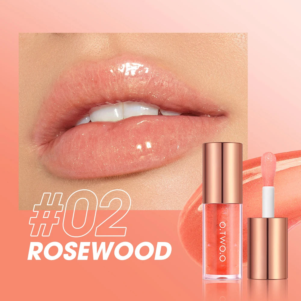 O.TWO.O Lip Oil Gloss | Hydrating Plumping Lip Balm – Non-Sticky, Glossy Shine & Natural Tint