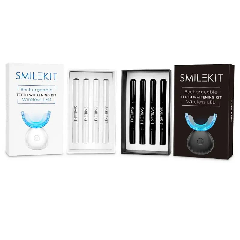 Wireless Teeth Whitening Kit with LED Light ✨ | Professional Results at Home 🦷