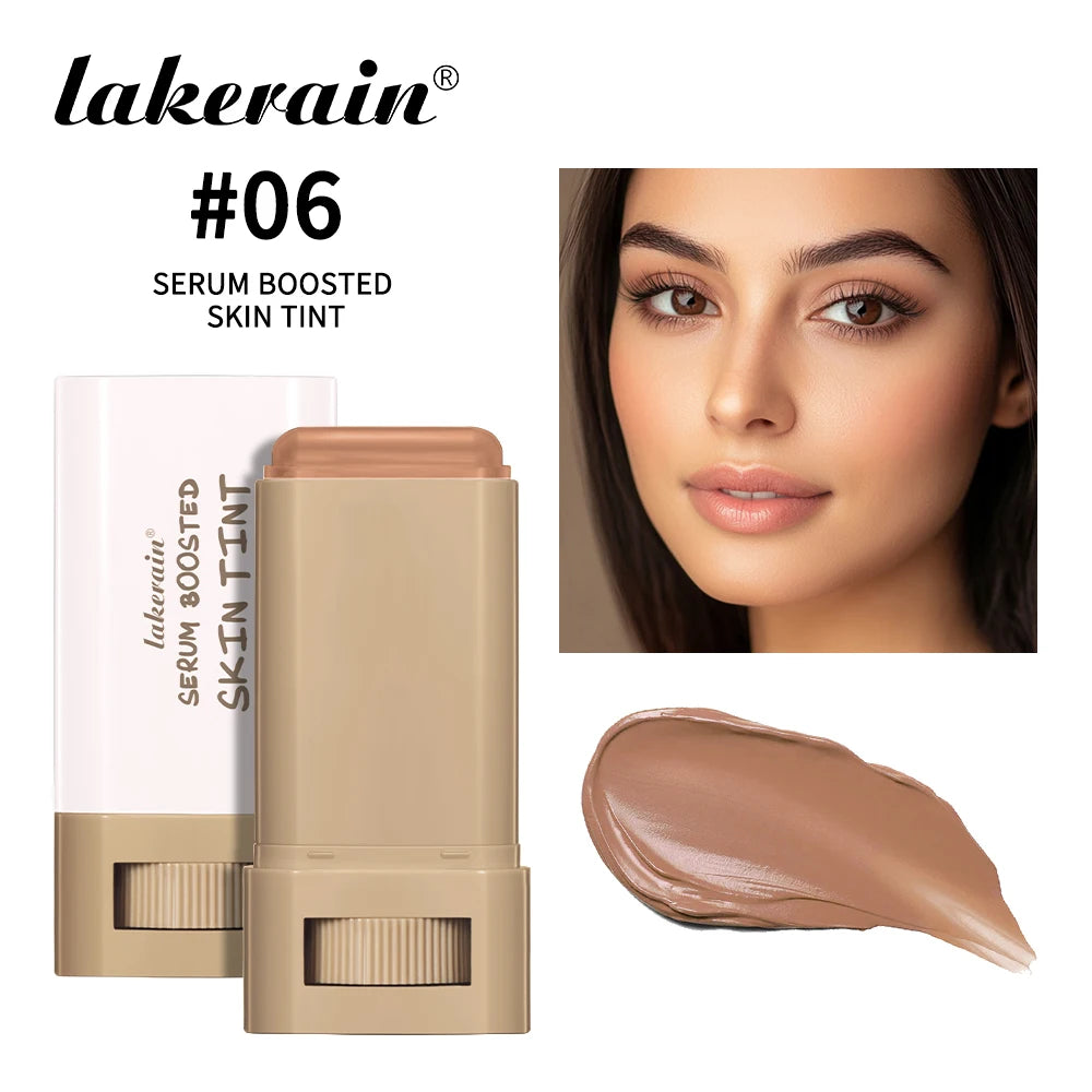 Skin Tint Stick – Waterproof Tinted Serum Foundation Balm | Nourishing Face Contour & Lightweight Makeup Stick for Natural Glow