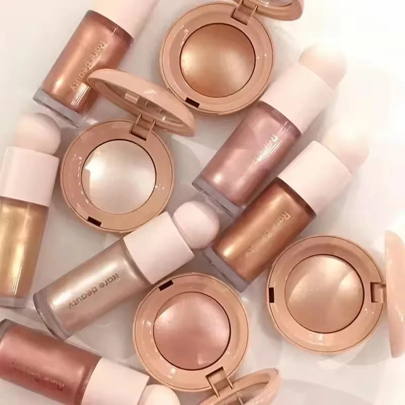 Melting Cream Blush & Highlighter – Soft Matte & Pearlescent Glow | Hydrating Cream Makeup for Cheeks & Lips (2-in-1)