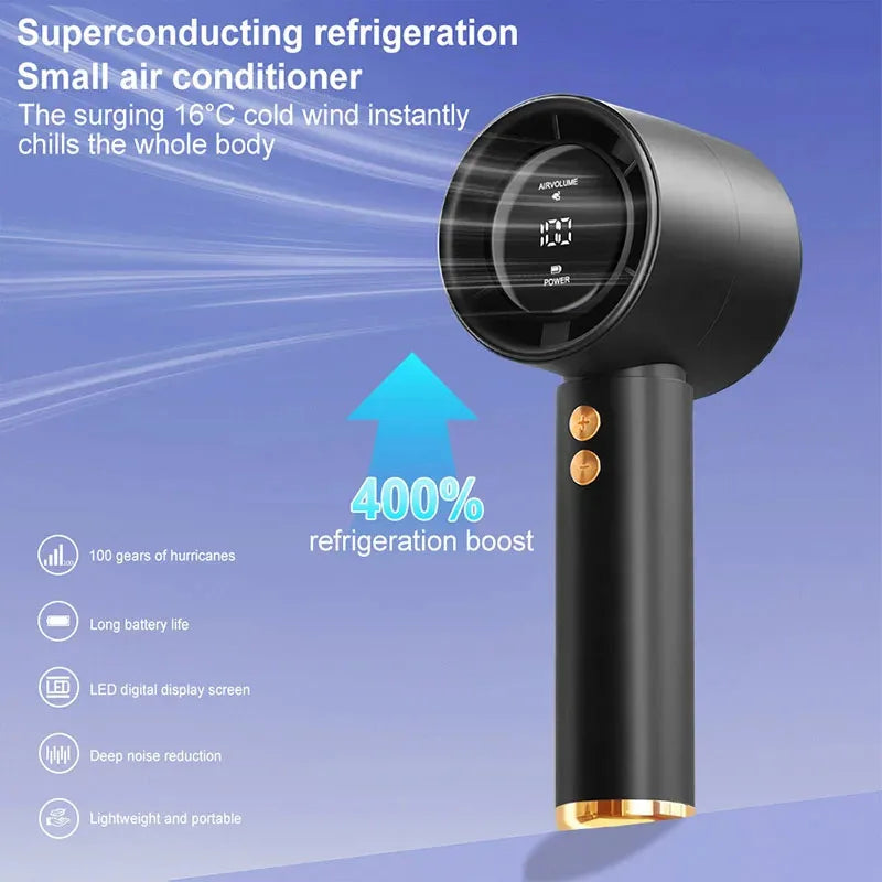 Mini Handheld Fan USB Rechargeable – Portable High-Speed Cooling Fan for Travel, Outdoor & Daily Use