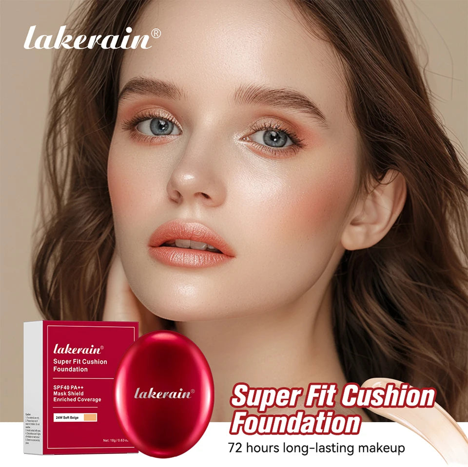 Sunscreen Cushion Foundation SPF | Full Coverage Waterproof Long-Lasting Concealer Cushion Makeup