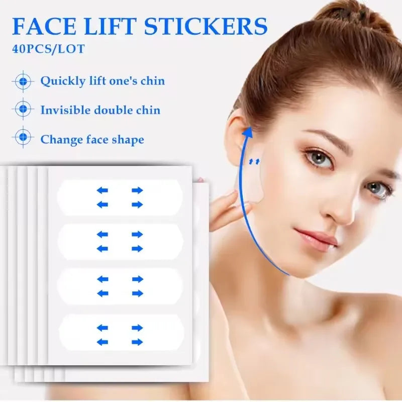 V-Shape Face Lift Tape – Invisible Anti-Wrinkle & Skin Tightening Adhesive Patches (40/120 PCS)