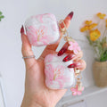Pink Lily Flower AirPods Case – Cute Floral Soft Protective Cover for AirPods 1/2/3/4 & AirPods Pro 2 | Shockproof Silicone Case for Women & Girls