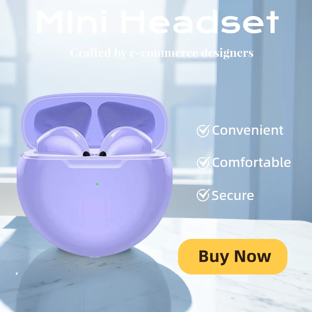 Stylish Bluetooth Wireless Headphones – HiFi Sound Earphones for Music & Calls